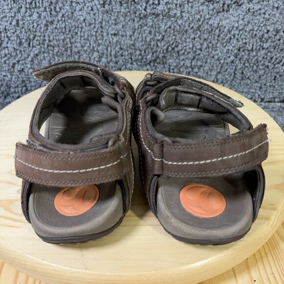 Vionic Boyes Mens Sandals Size 8 Brown Leather Outdoor Trail Hiking Shoe Vibram